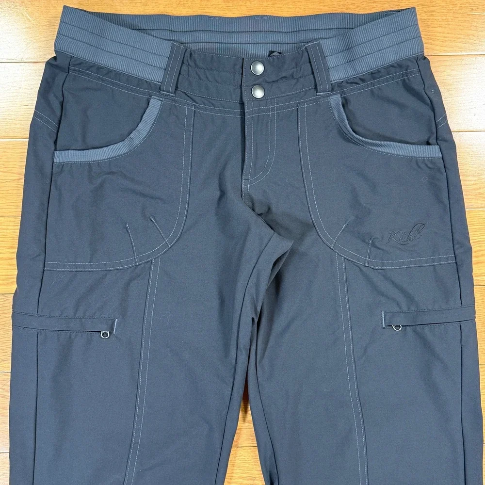Kuhl‎ Womens Gray Horizn Hiking Cargo Pants Size 4 Reg Cinched Ankle Utility